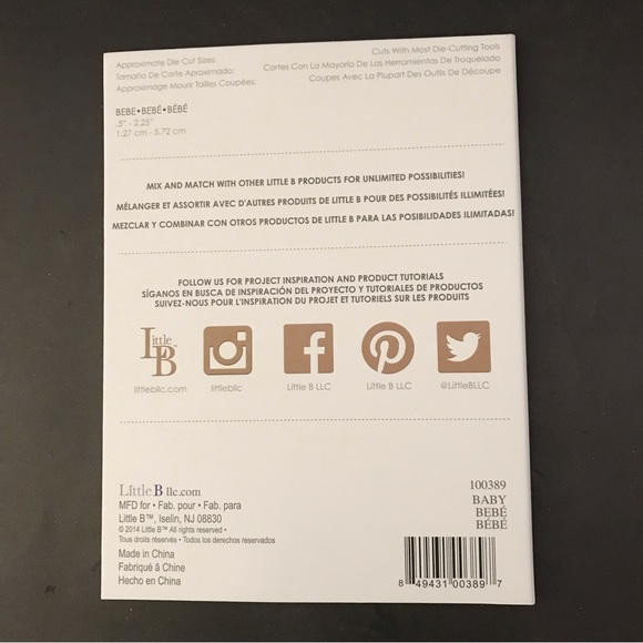 Little B 8 pcs baby cutting die with magnetic storage binder - Picture 6 of 6